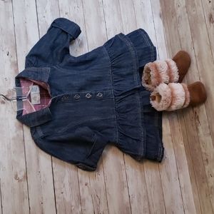 Denim Dress and Boots Bundle Size 3-6 mos